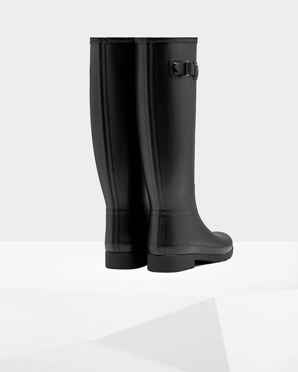 Galochas Altas Hunter Feminina Pretas - Refined Slim Fit - 09DWQZRTJ